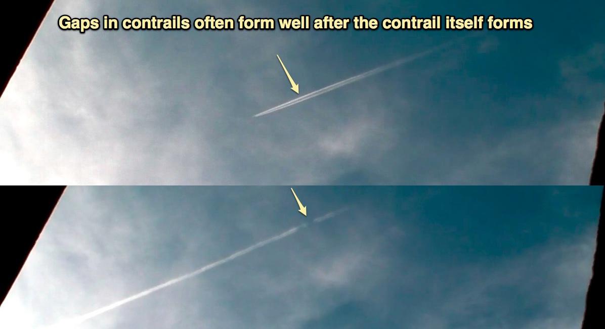 Broken Contrails and Contrails with Gaps Contrail Science